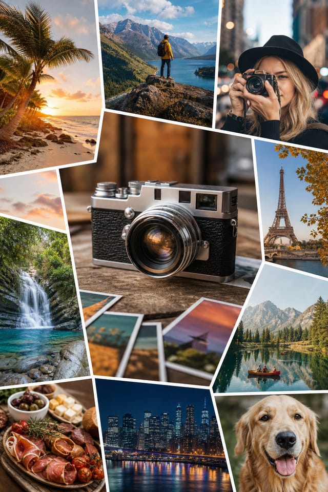 Photo Collage — photo-realistic style photo collage layout