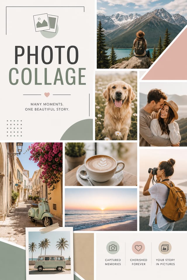 Photo Collage — modern style photo collage layout