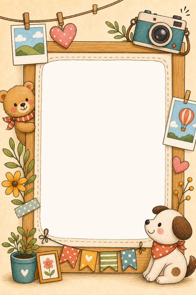 Photo Frame — illustration style photo frame