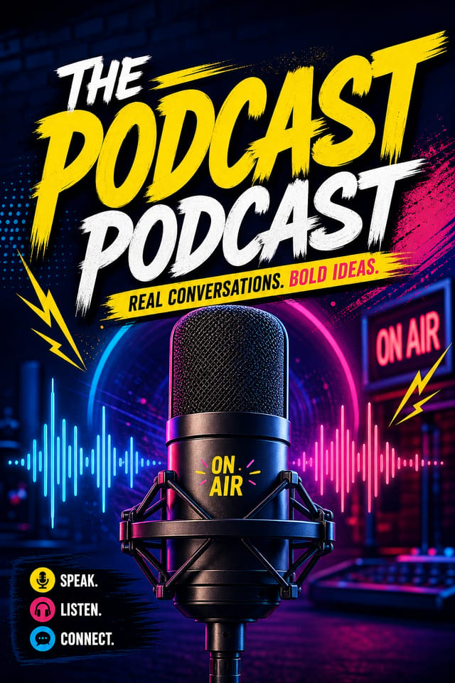 Podcast Cover — vibrant style podcast cover
