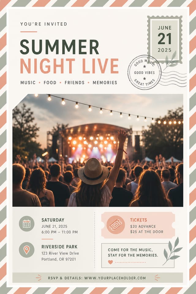 Event Postcard — modern style postcard front