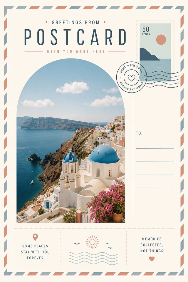 Postcard — modern style postcard front