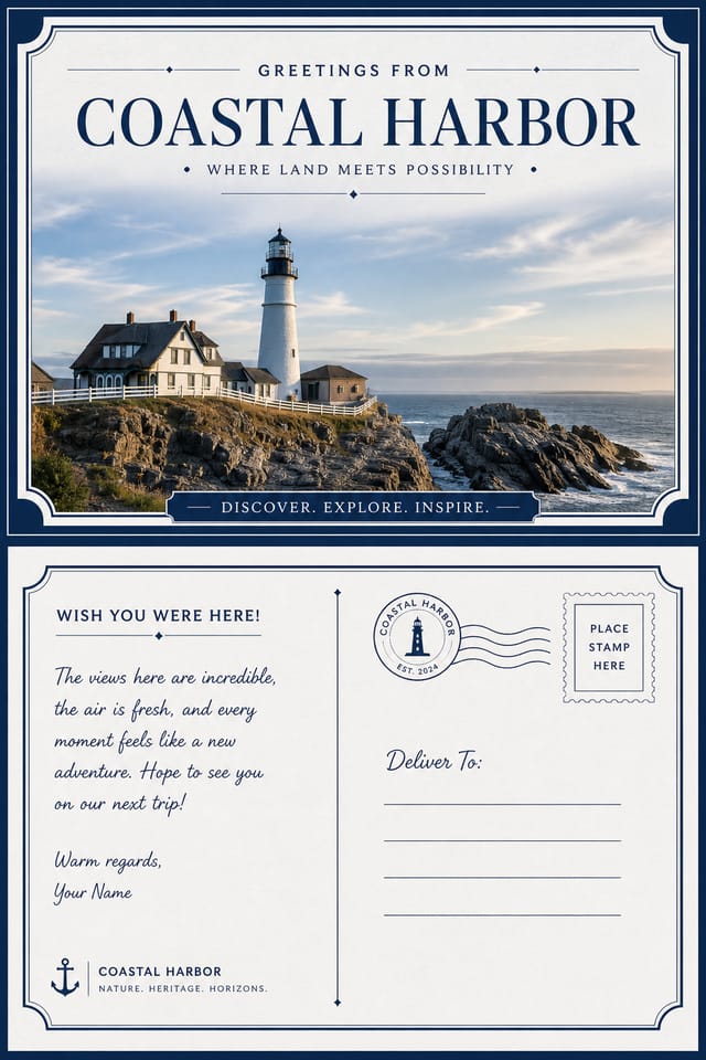 Postcard — corporate style postcard front