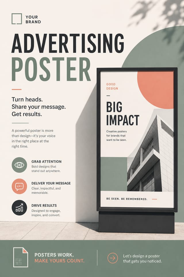 Advertising Poster — modern style poster