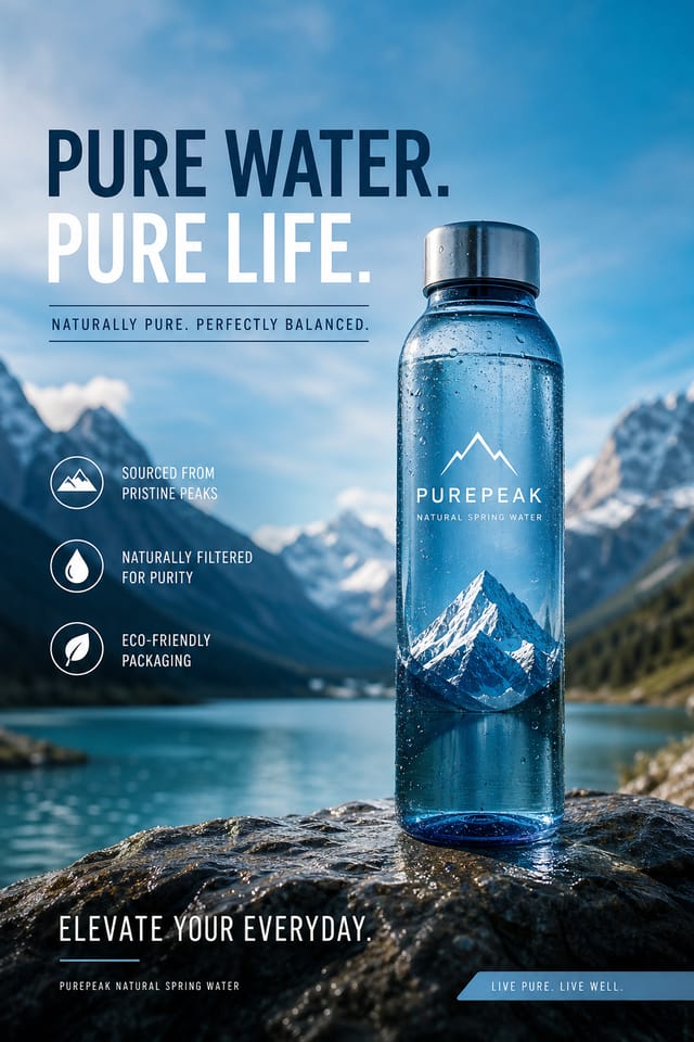 Advertising Poster — photo-realistic style poster