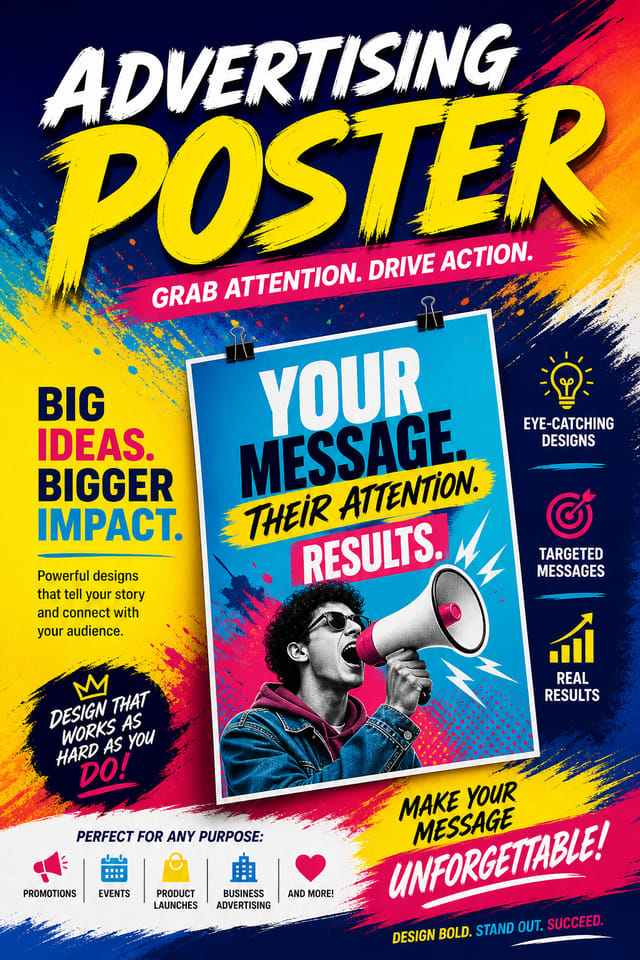 Advertising Poster — vibrant style poster