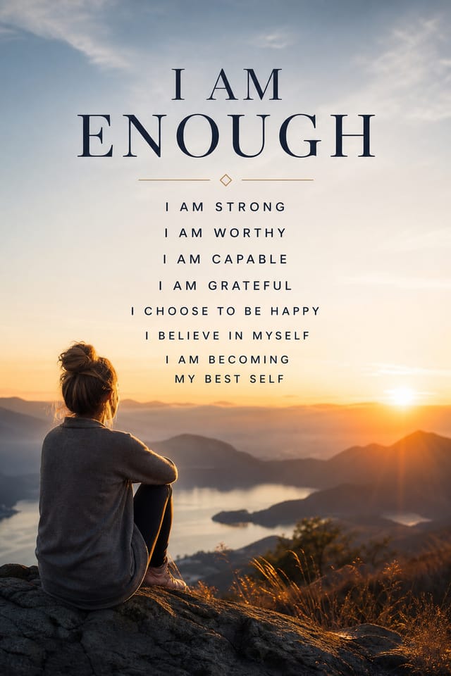 Affirmation Poster — photo-realistic style poster