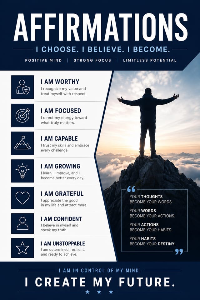 Affirmation Poster — corporate style poster