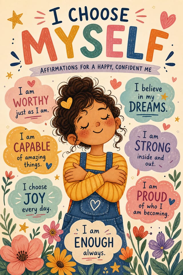 Affirmation Poster — illustration style poster