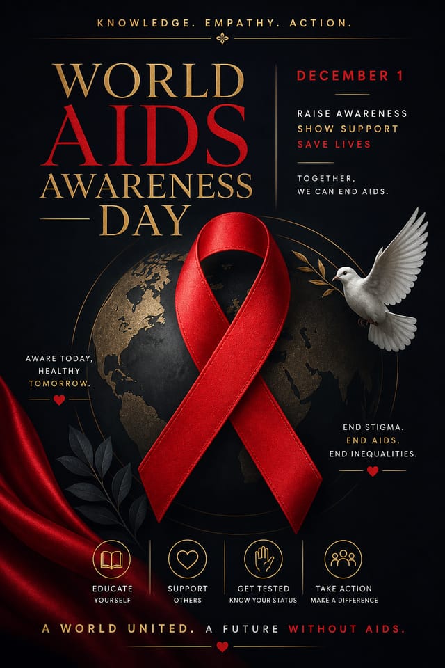 AIDS Awareness Day Poster — elegant style poster