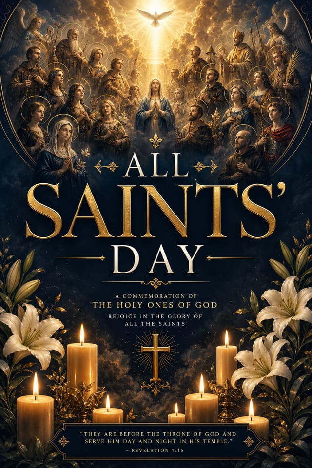 All Saints' Day Poster — elegant style poster