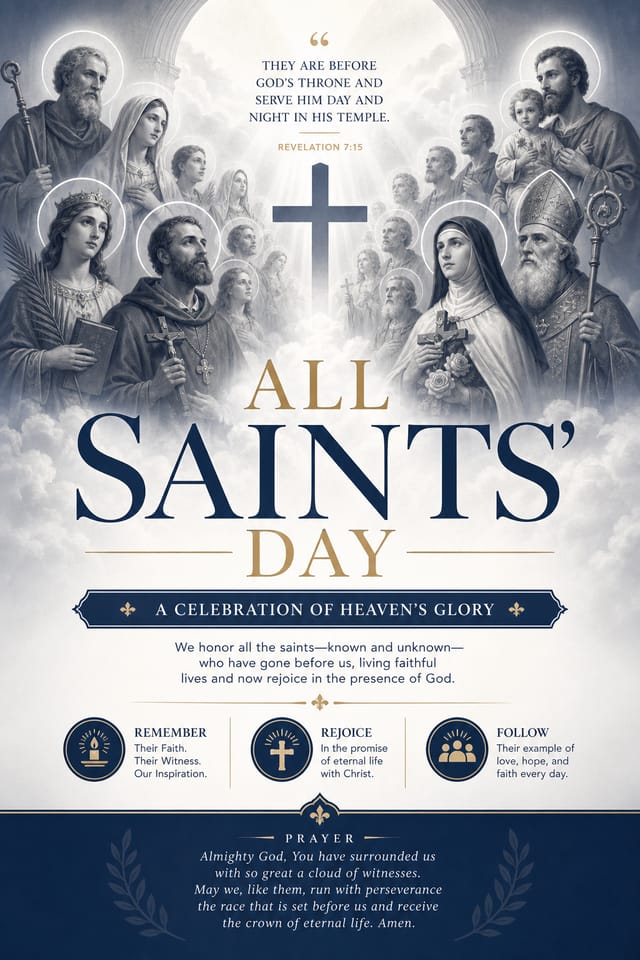 All Saints' Day Poster — corporate style poster