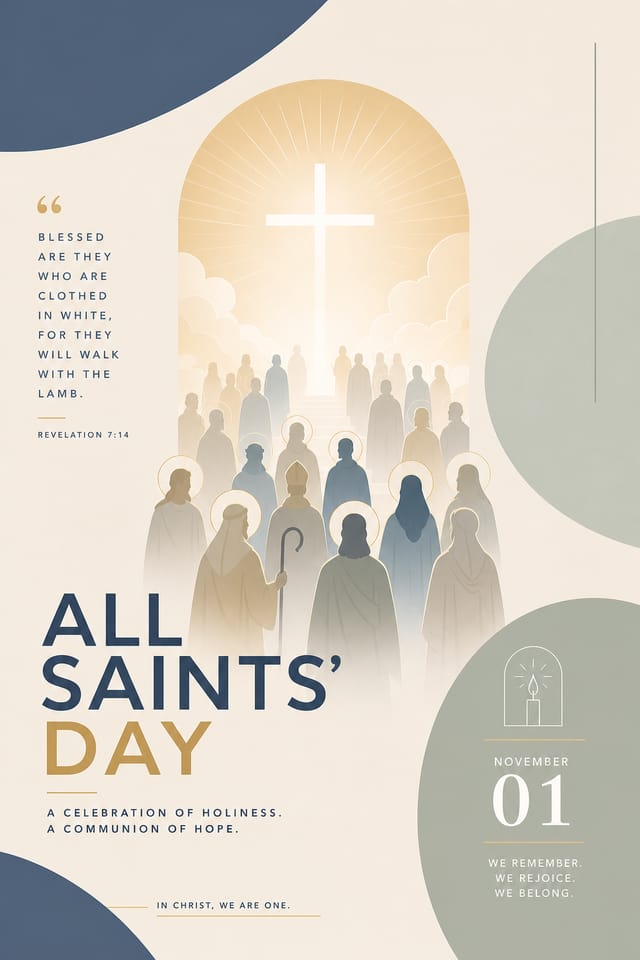 All Saints' Day Poster — modern style poster
