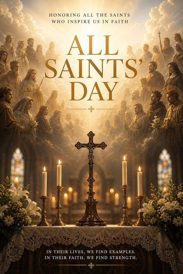 All Saints' Day Poster — photo-realistic style poster