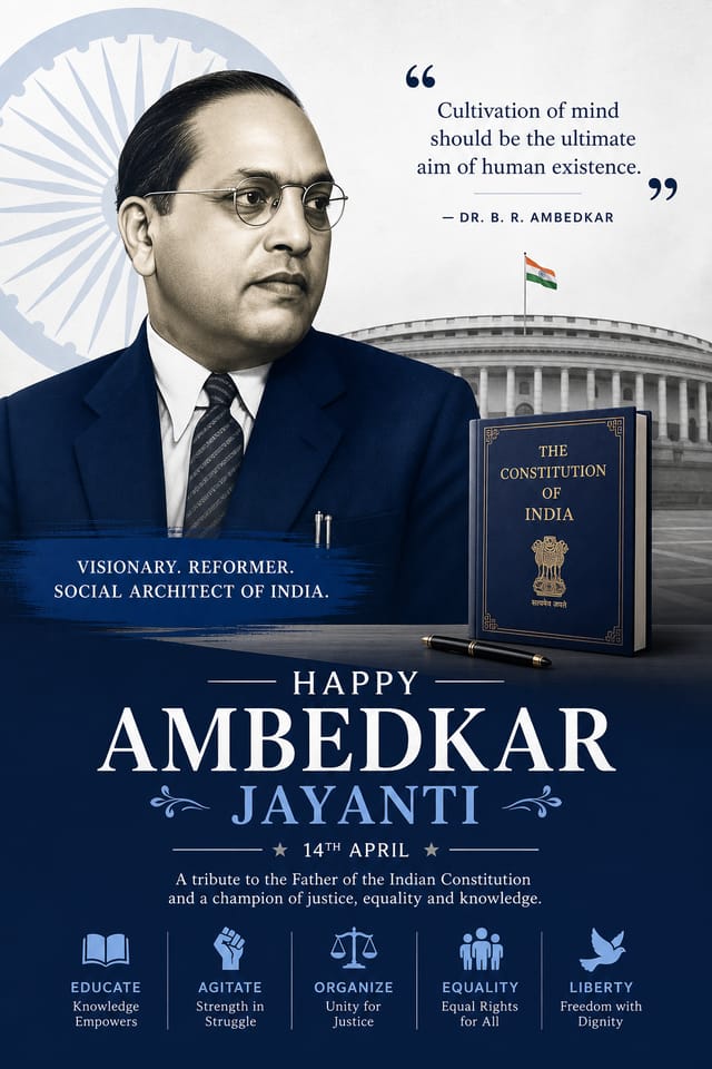 Ambedkar Jayanti Poster — corporate style poster