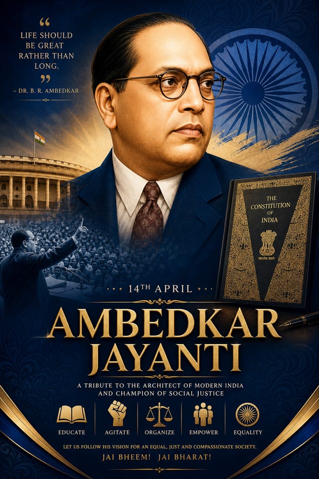 Ambedkar Jayanti Poster — elegant style poster