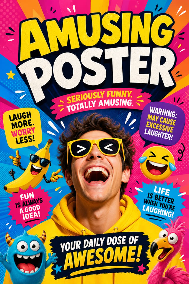 Amusing Poster — vibrant style poster