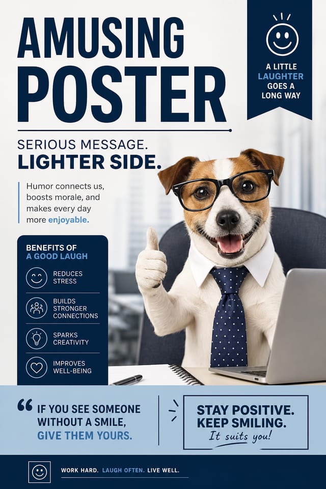 Amusing Poster — corporate style poster