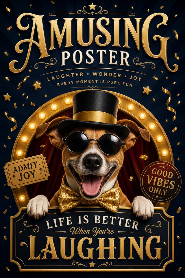 Amusing Poster — elegant style poster