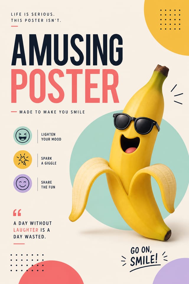 Amusing Poster — modern style poster