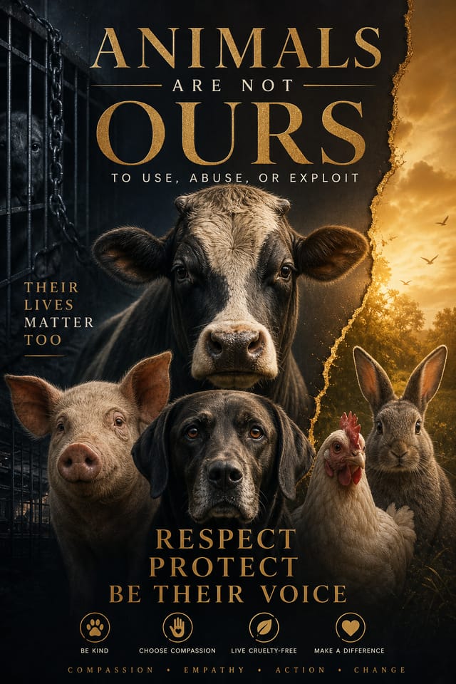 Animal Rights Poster — elegant style poster