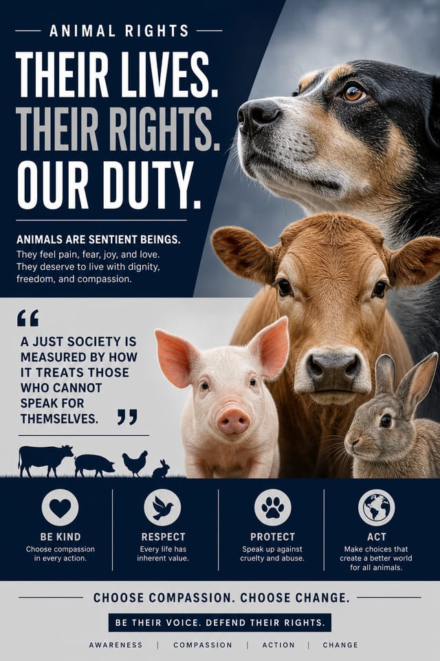 Animal Rights Poster — corporate style poster