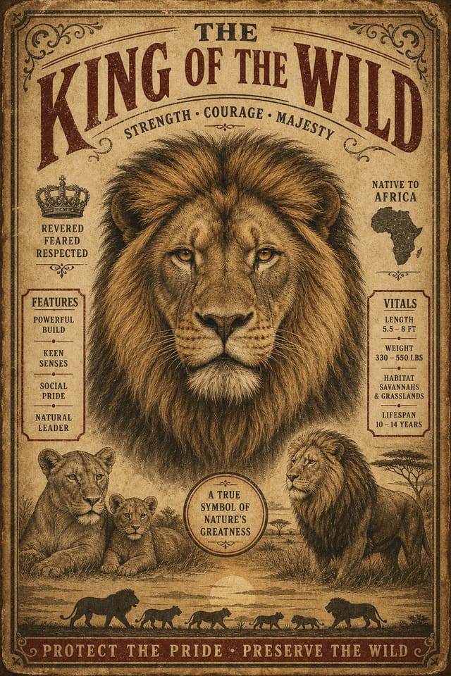 Animal Poster — vintage style poster