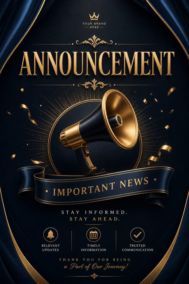 Announcement Poster — elegant style poster