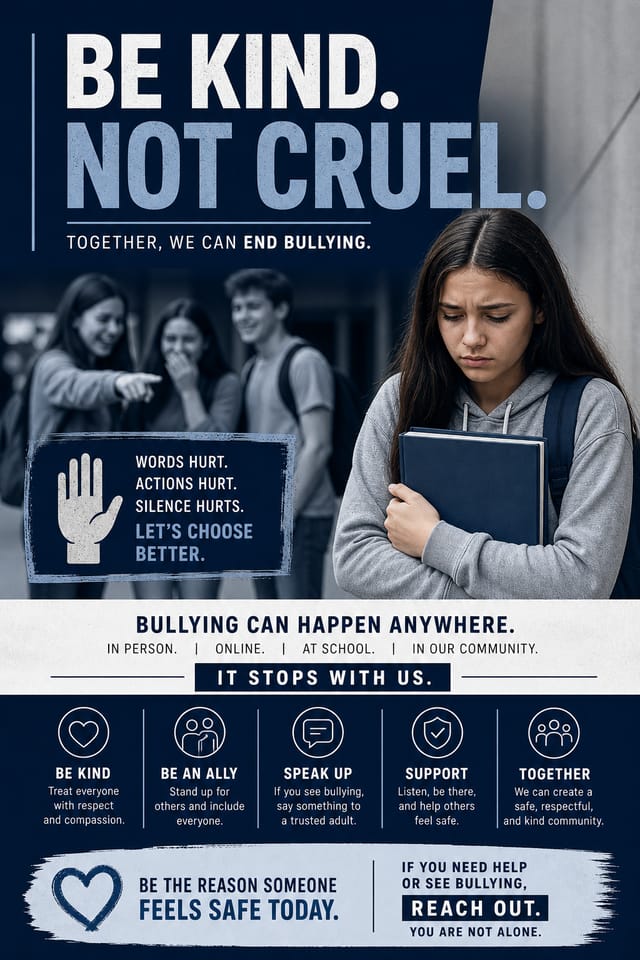 Anti Bullying Poster — corporate style poster