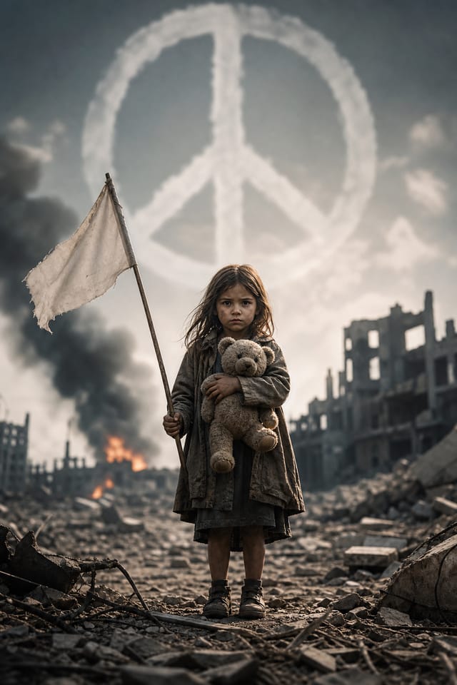 Anti War Poster — photo-realistic style poster