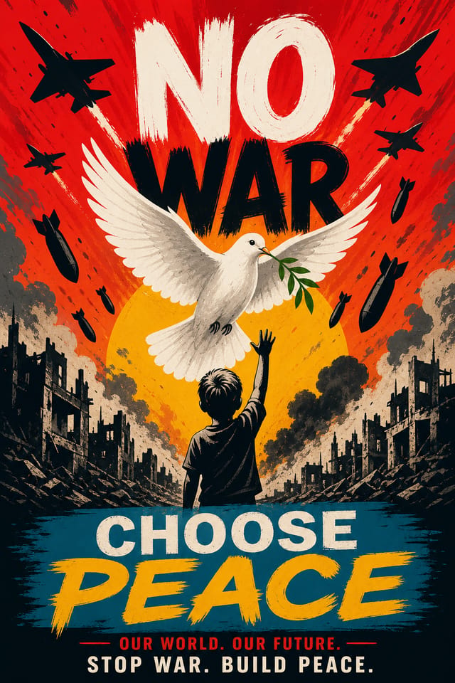 Anti War Poster — vibrant style poster