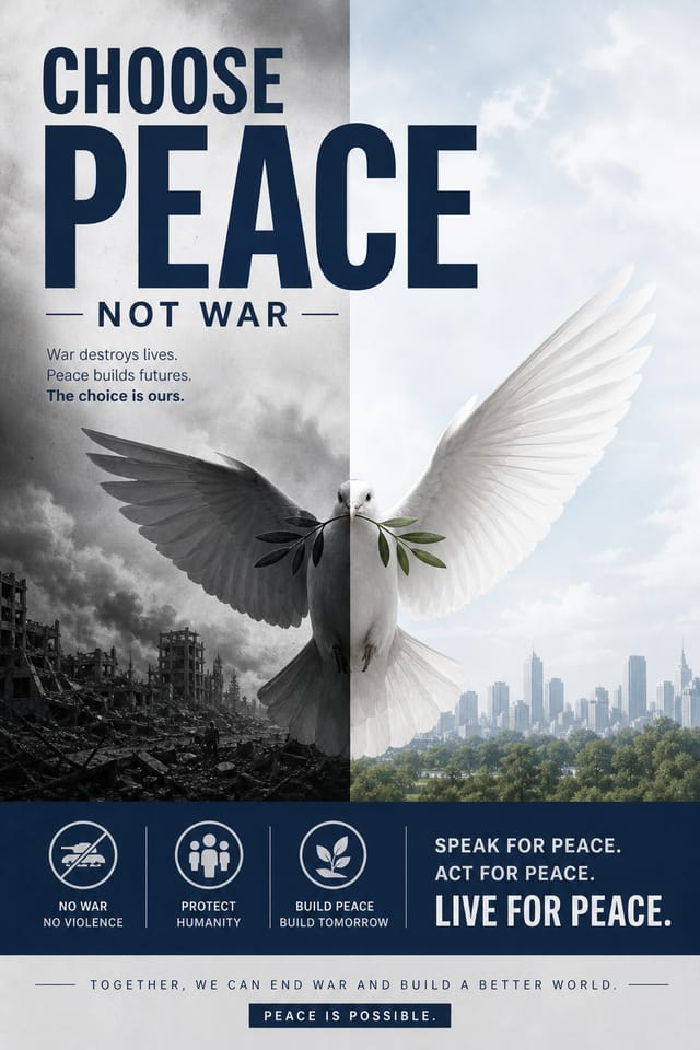 Anti War Poster — corporate style poster