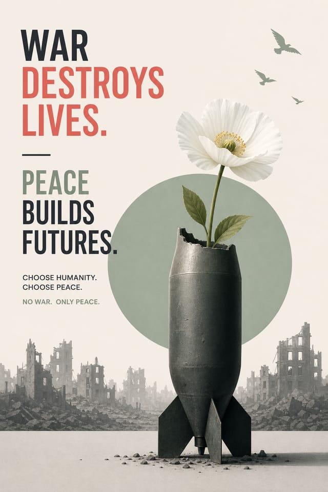 Anti War Poster — modern style poster