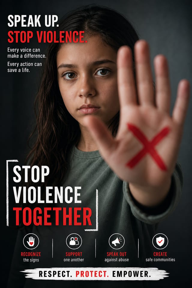 Awareness Poster — photo-realistic style poster