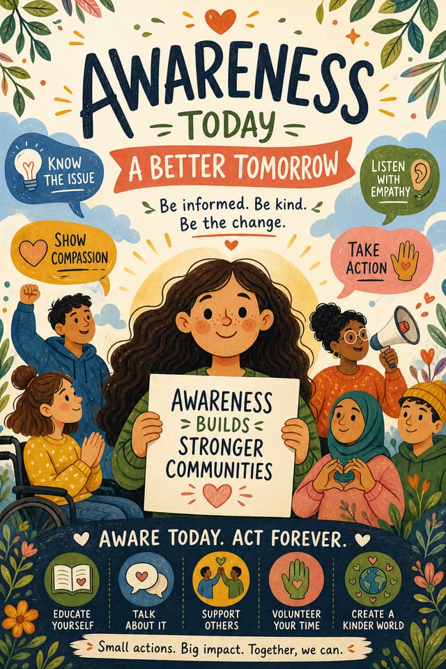 Awareness Poster — illustration style poster