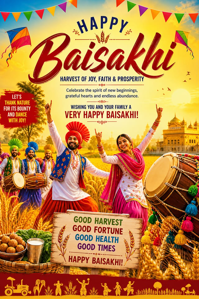 Baisakhi Poster — vibrant style poster