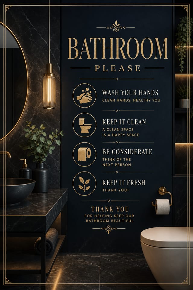 Bathroom Poster — elegant style poster