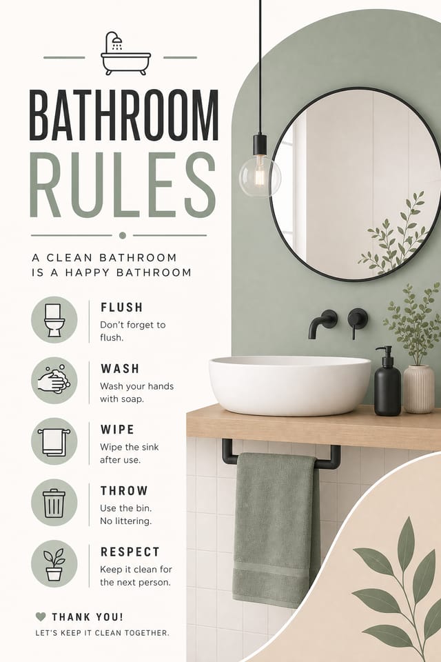 Bathroom Poster — modern style poster