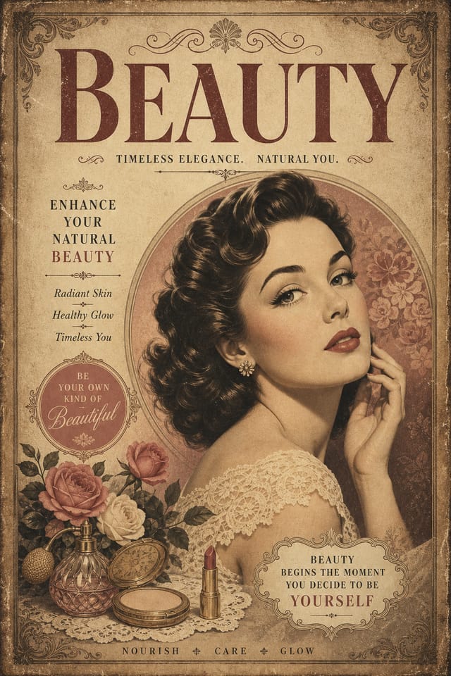 Beauty Poster — vintage style poster