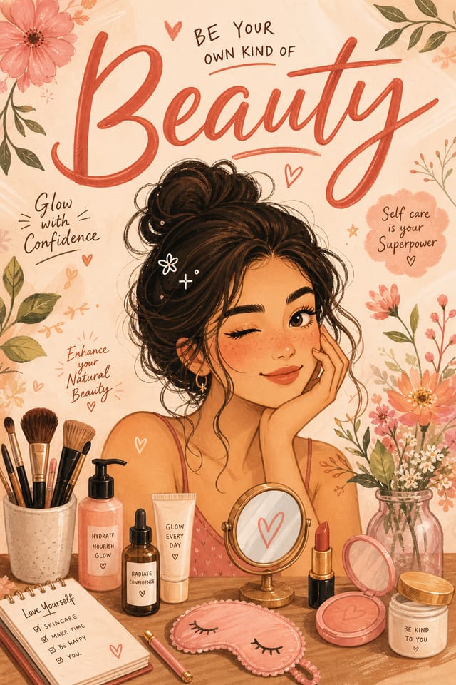 Beauty Poster — illustration style poster