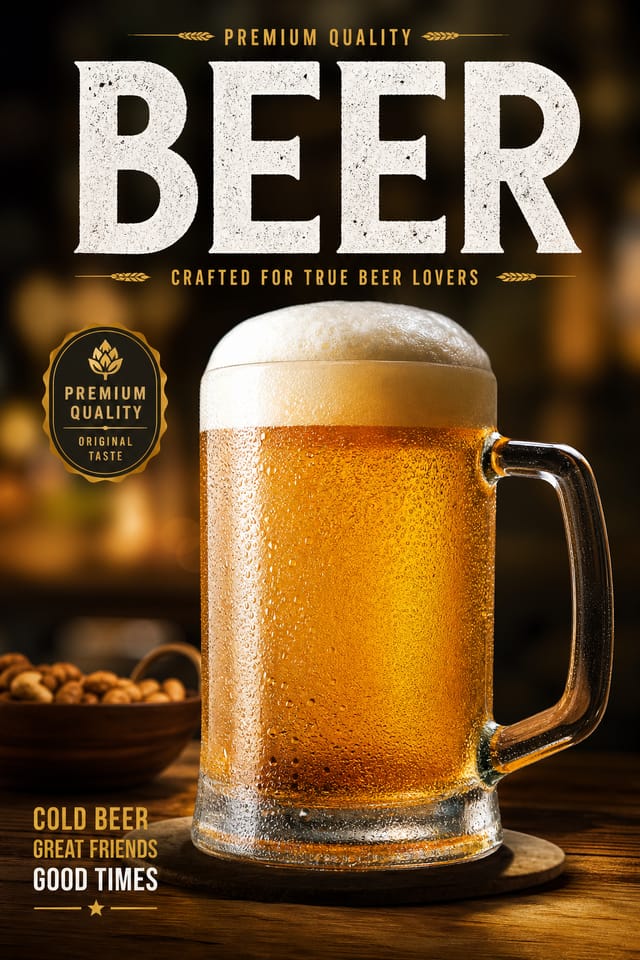 Bier-Poster — photo-realistic style poster