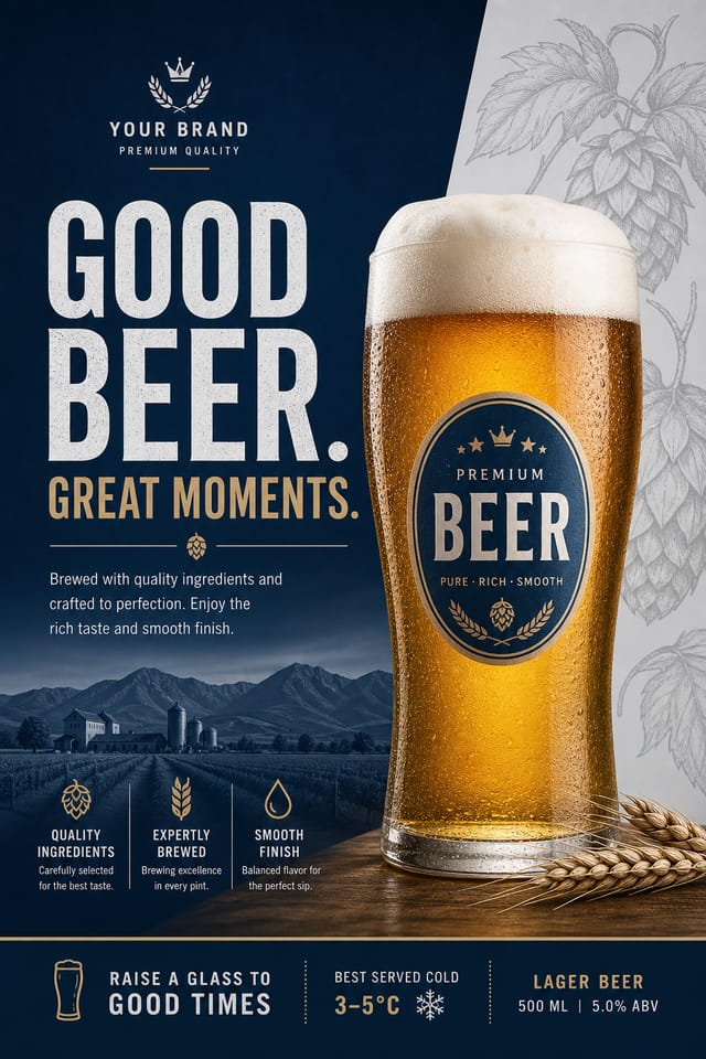 Bier-Poster — corporate style poster