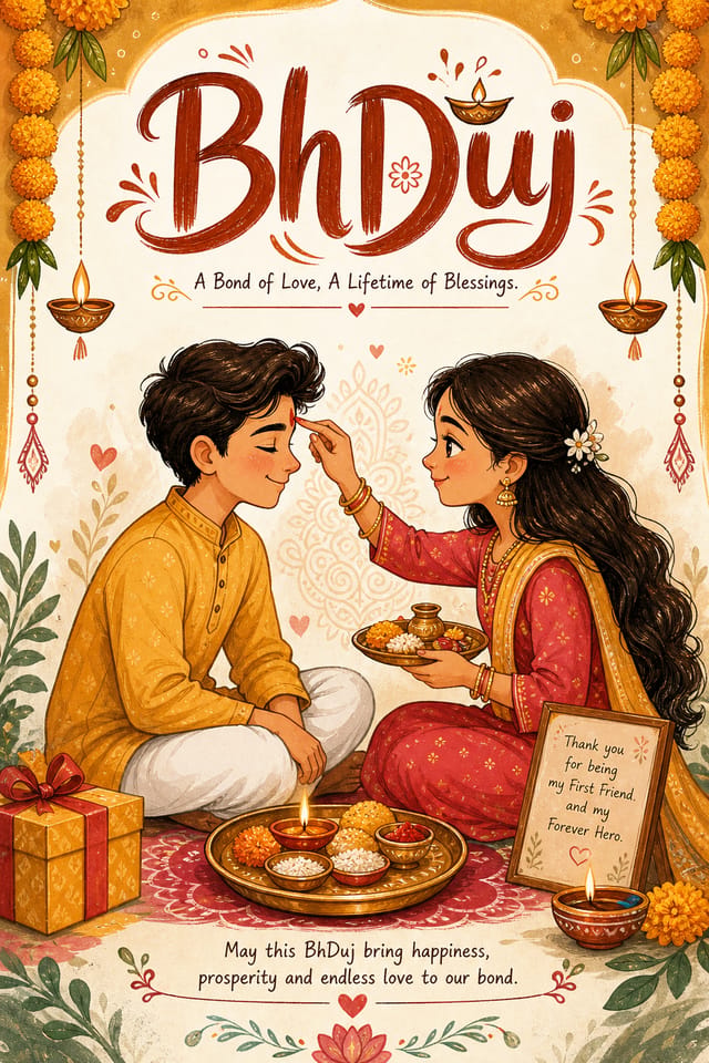 BhDuj Poster — illustration style poster