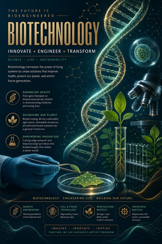 Biotechnology Poster — elegant style poster