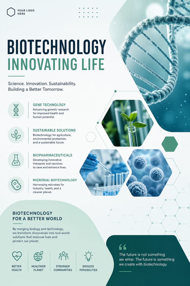 Biotechnology Poster — modern style poster