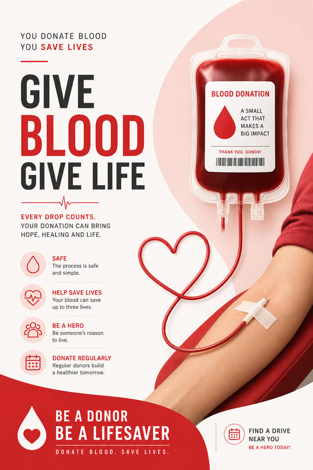 Blood Donation Poster — modern style poster