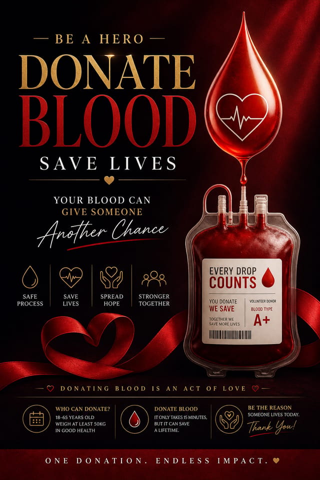 Blood Donation Poster — elegant style poster