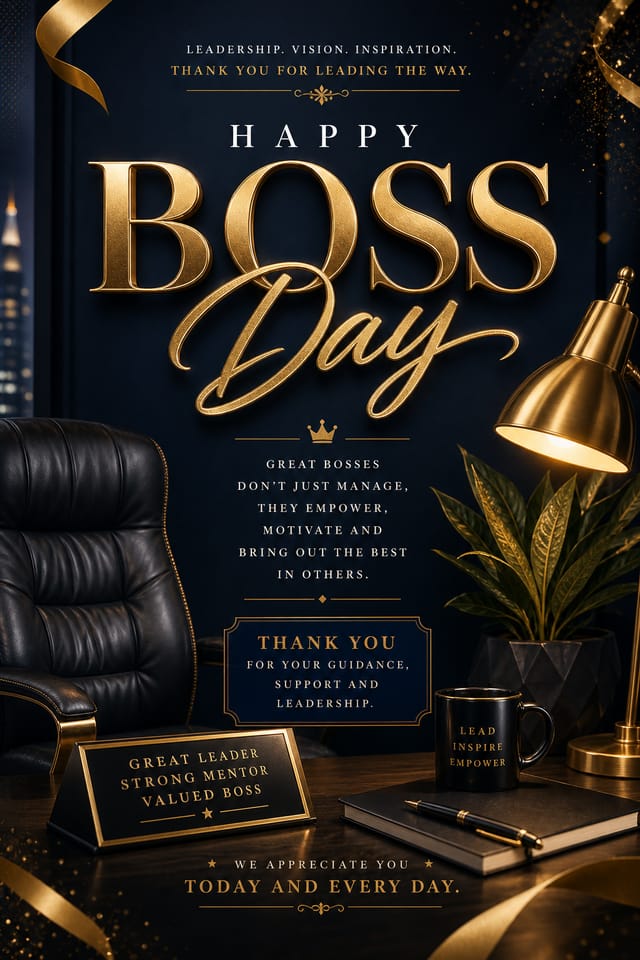 Boss Day Poster — elegant style poster