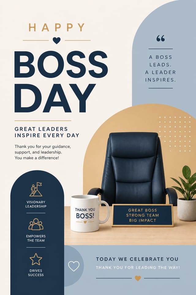 Boss Day Poster — modern style poster