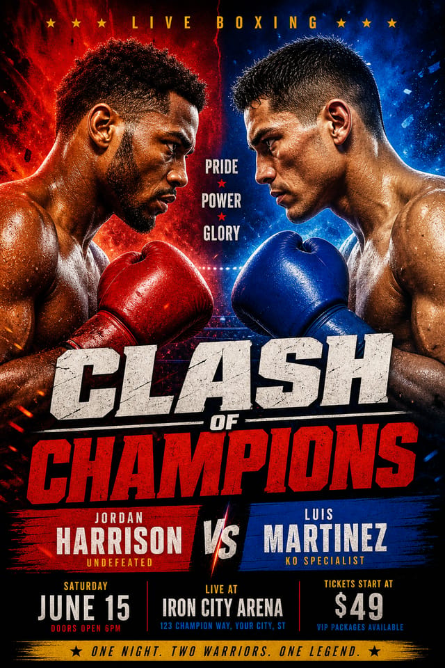 Boxing Poster — vibrant style poster
